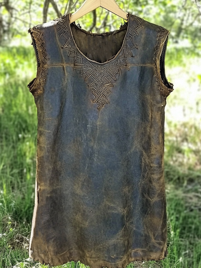 Men's Vintage Viking Rune Distressed Sleeveless Vest