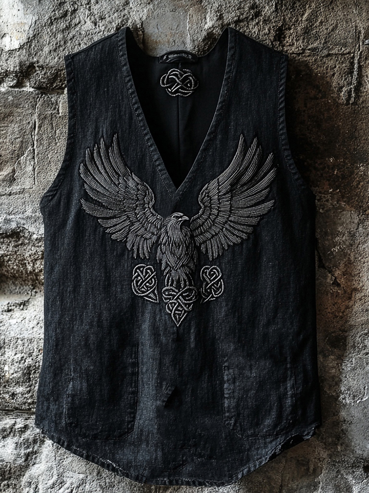 Men's Eagle Totem Celtic Knot V-neck Vest